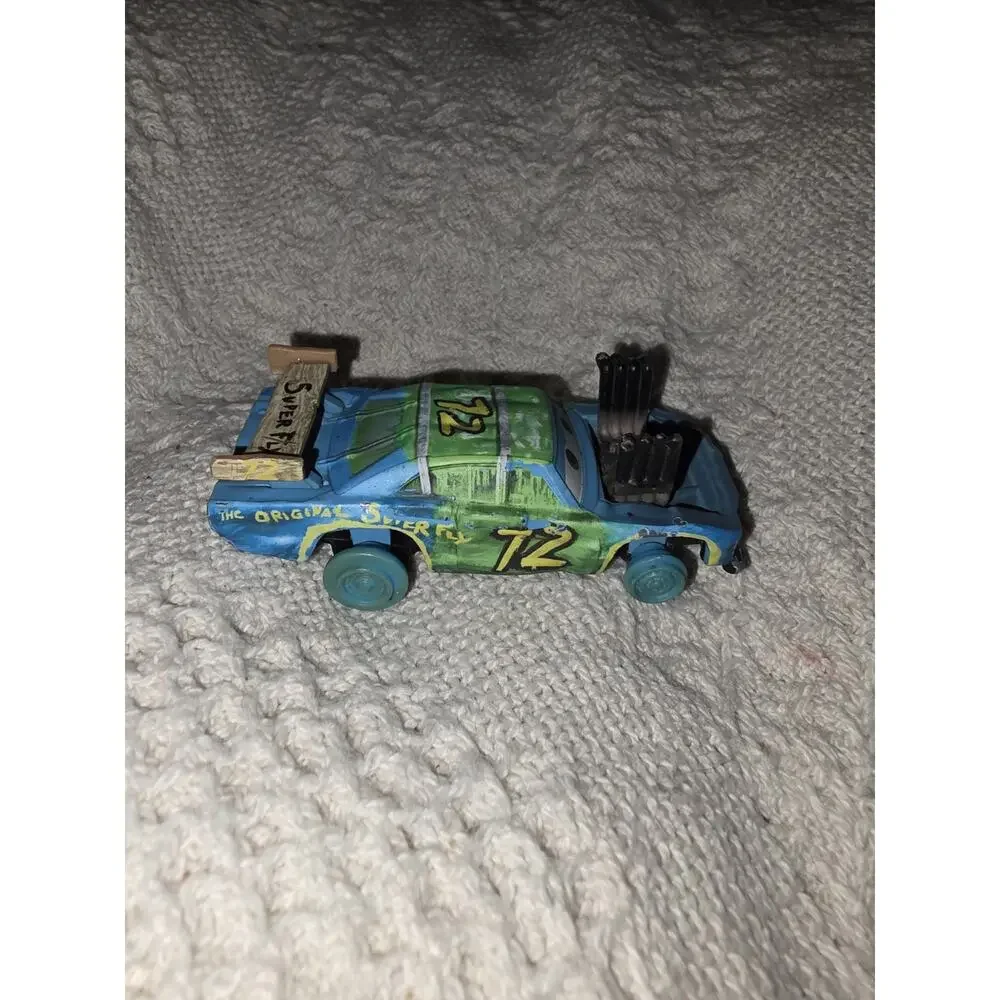 Disney Pixar Cars 3 Superfly #72 Demo Derby Missing 2 Rubber Tires Mattel